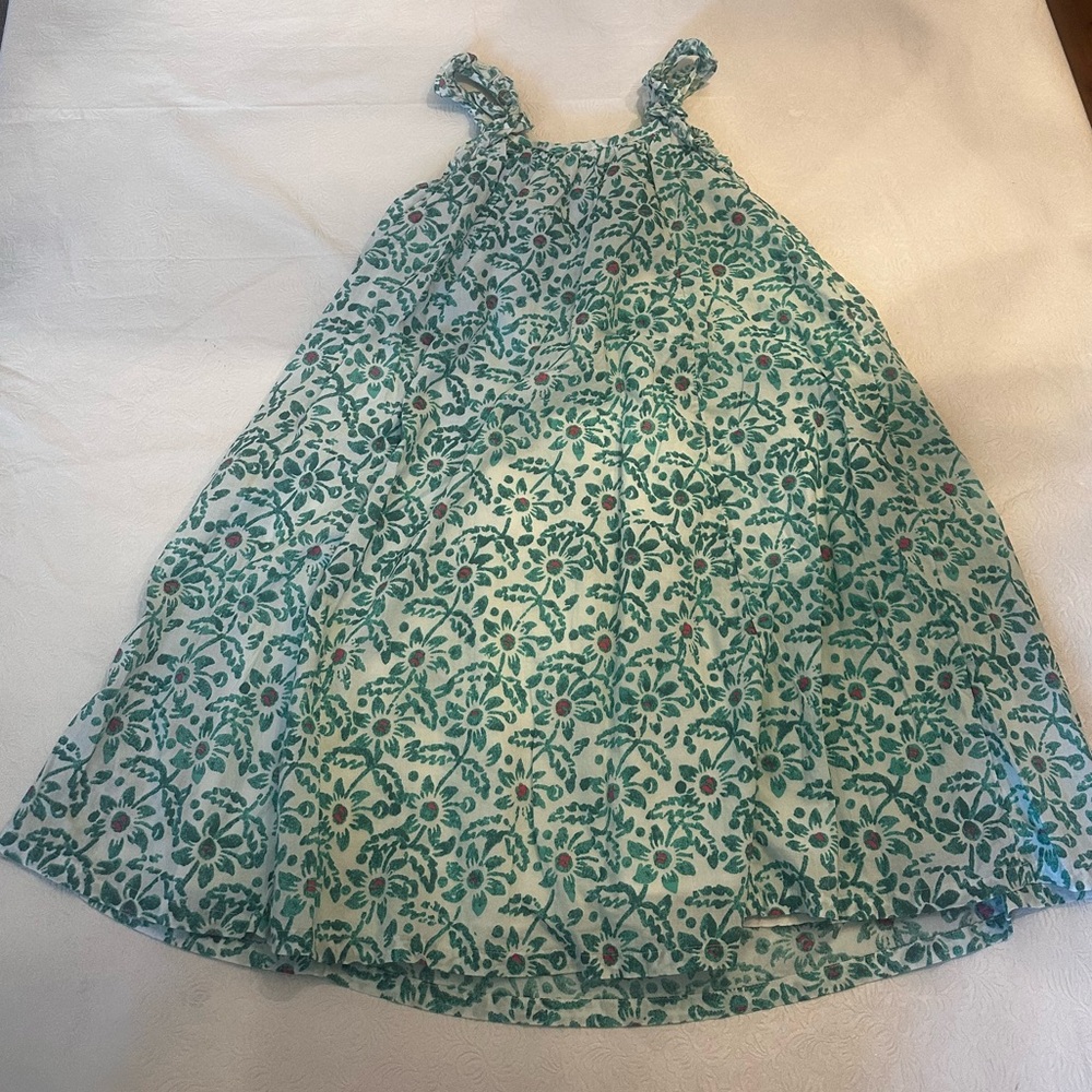 Crewcuts Green Floral Kids Casual Dress